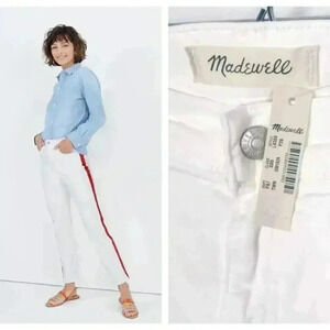 Madewell Petite Stovepipe Jeans Tuxedo Stripe 26P